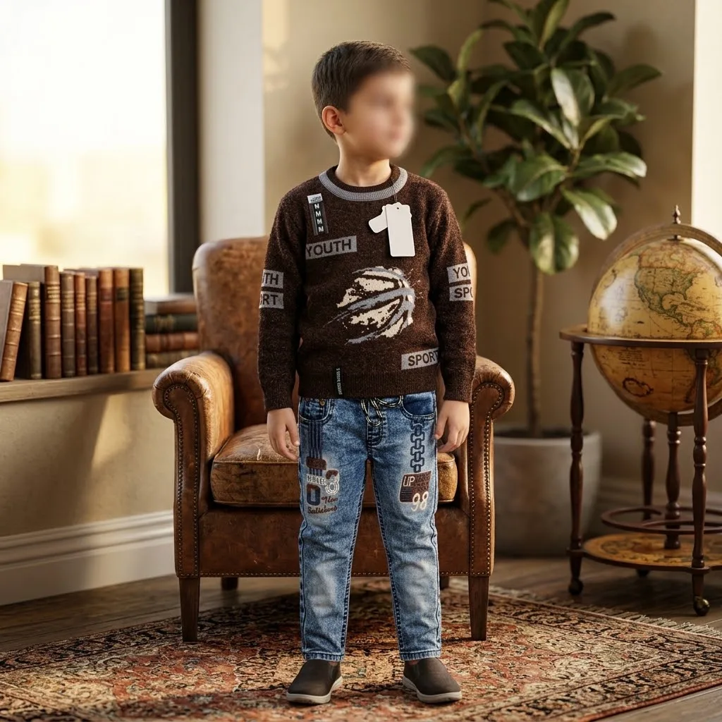 Boys’ 2 Piece Sweater & Jeans Set —