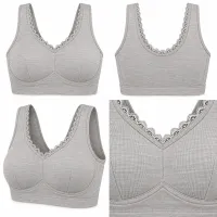 Women’s Lace Trim Wide Strap Pullover Bra photo 5