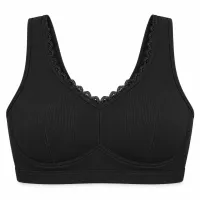 Women’s Lace Trim Wide Strap Pullover Bra photo 1