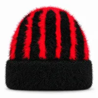 Kids’ Soft Fuzzy Knitted Winter Beanie Cap photo 2