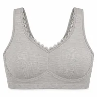 Women’s Lace Trim Wide Strap Pullover Bra photo 1
