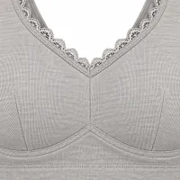 Women’s Lace Trim Wide Strap Pullover Bra photo 4