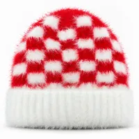Kids’ Soft Fuzzy Knitted Winter Beanie Cap photo 1
