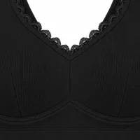 Women’s Lace Trim Wide Strap Pullover Bra photo 4