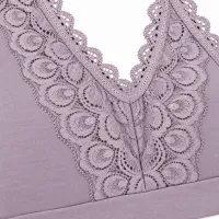 Removeable Pads Floral Lace V Neck Bralette photo 4
