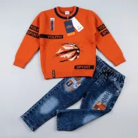 Boys’ 2 Piece Woolen T-Shirt & Jeans Set photo 3