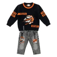 Boys’ 2 Piece Woolen T-Shirt & Jeans Set photo 2