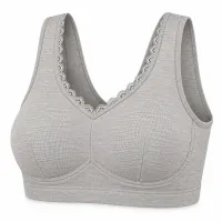 Women’s Lace Trim Wide Strap Pullover Bra photo 3